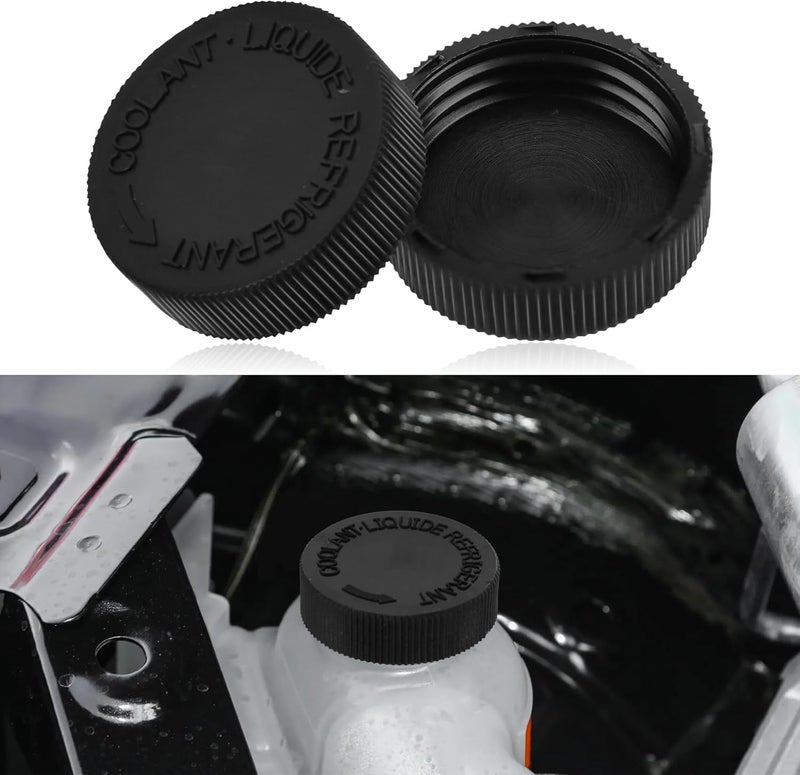 Lyxheth 2PCS Coolant Reservoir Cap, Radiator Reservoir Cap, Engine Radiator Water Tank Caps Coolant Caps OEM#21712-79900, Car Coolant Water Tank Reservoir Cap Replacement for Infiniti Nissan (Black) - Image 1